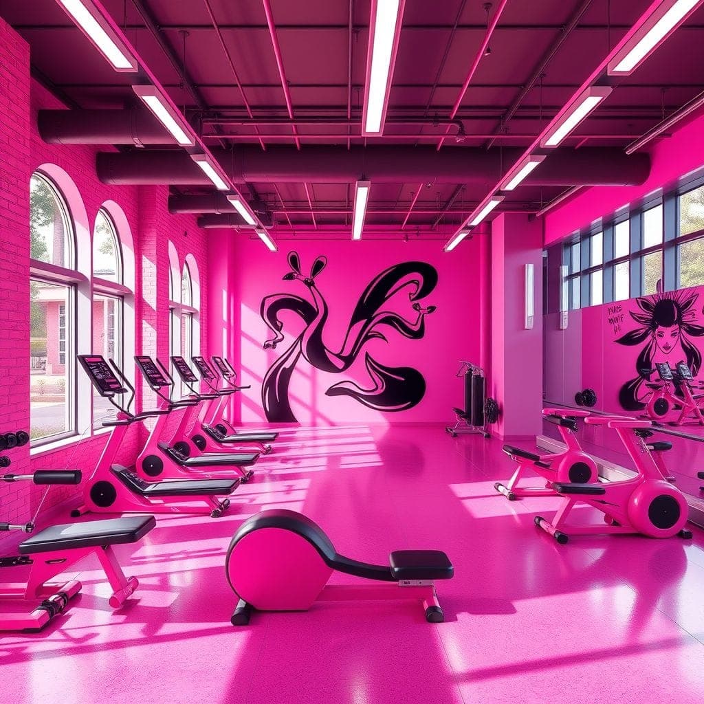 Hot Pink Gym design example 3