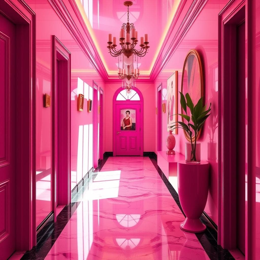 Hot Pink Hallway design example 1