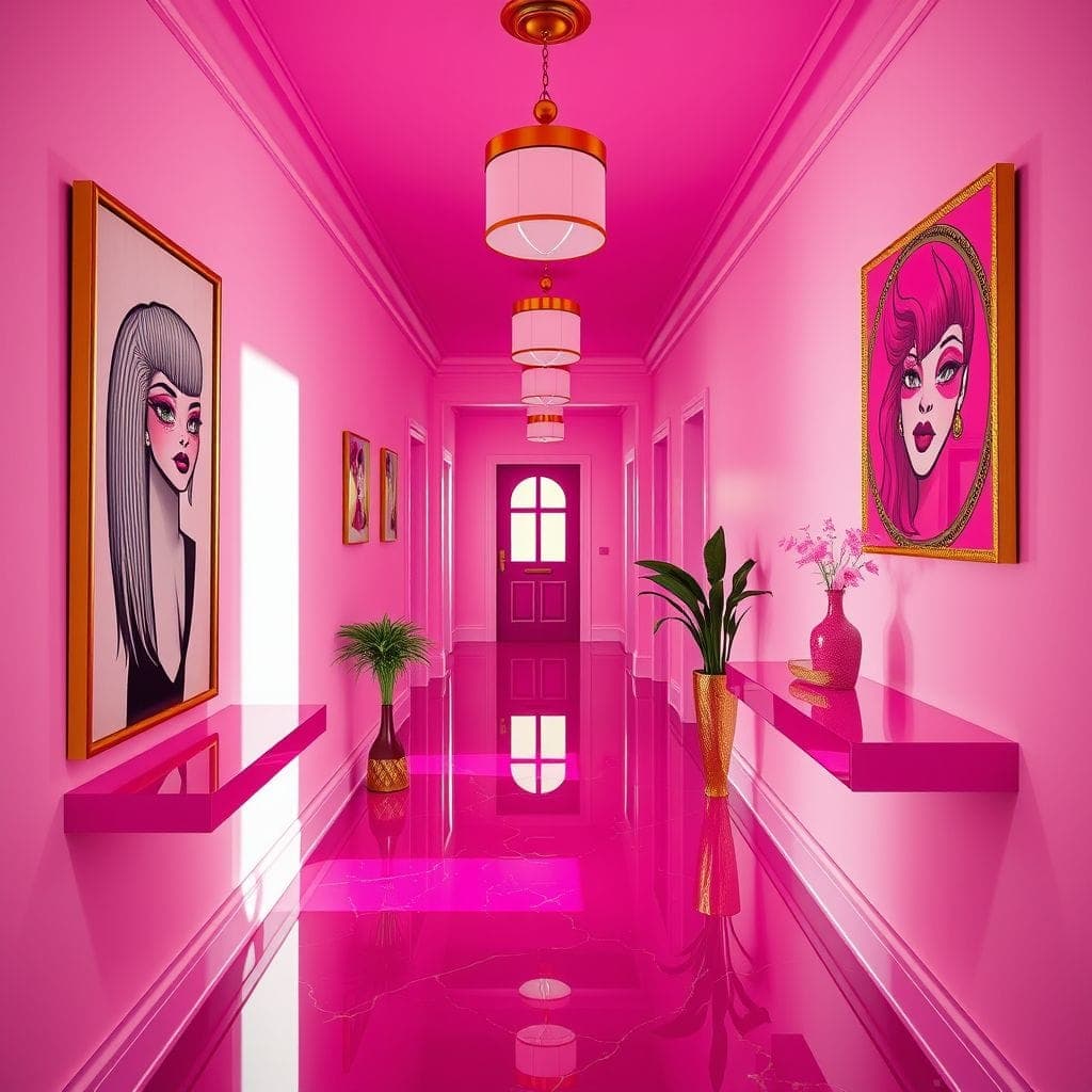 Hot Pink Hallway design example 3