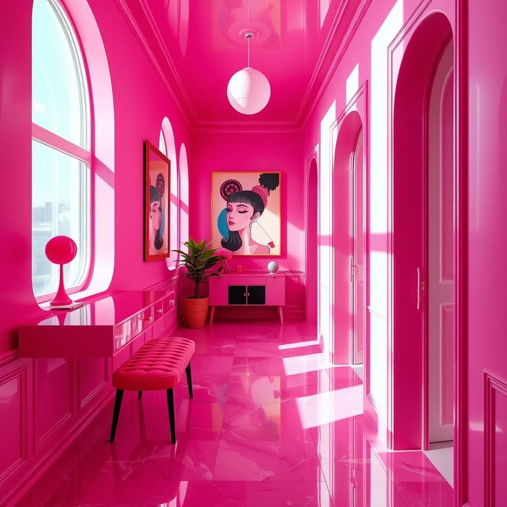 Hot Pink Hallway design example 4