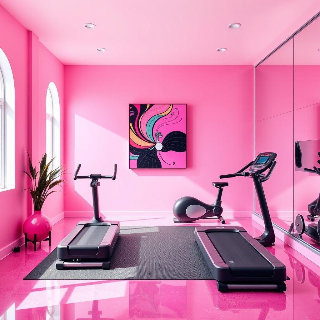 Hot Pink Home Gym design example 1
