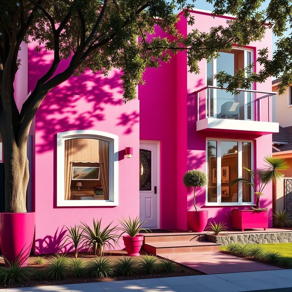 Hot Pink House Exterior design example 1
