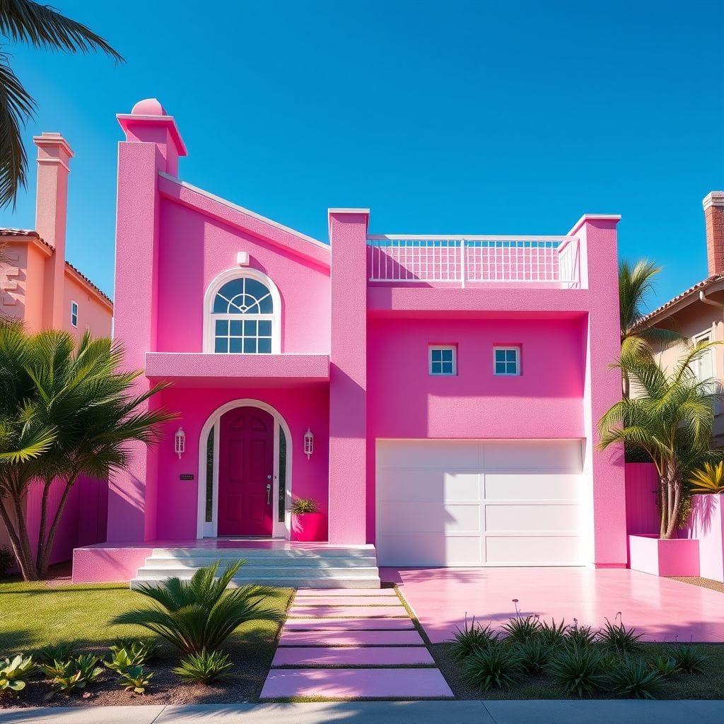 Hot Pink House Exterior design example 2