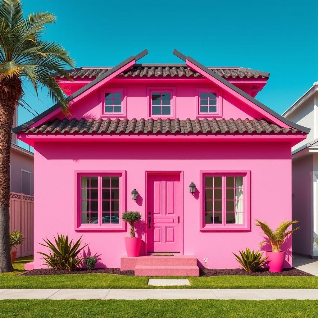 Hot Pink House Exterior design example 3