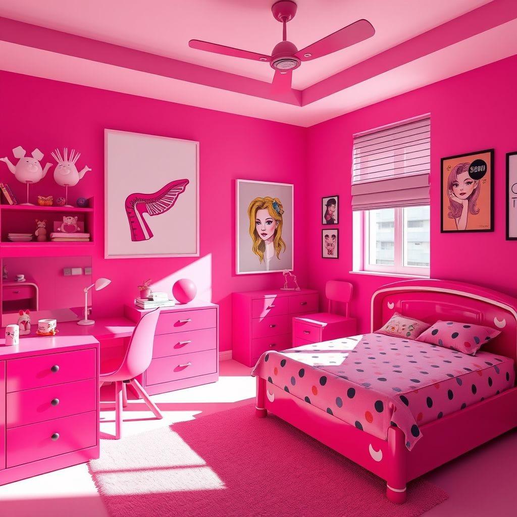 Hot Pink Kids Room design example 1
