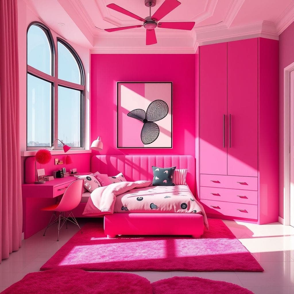 Hot Pink Kids Room design example 2