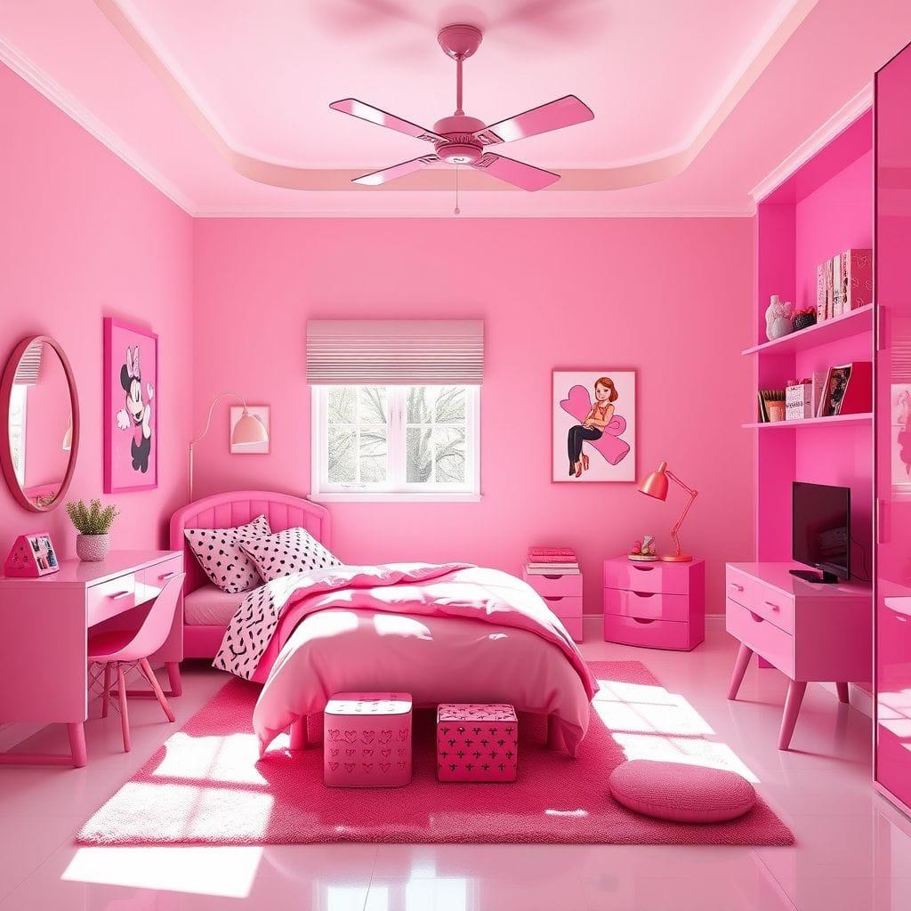 Hot Pink Kids Room design example 3