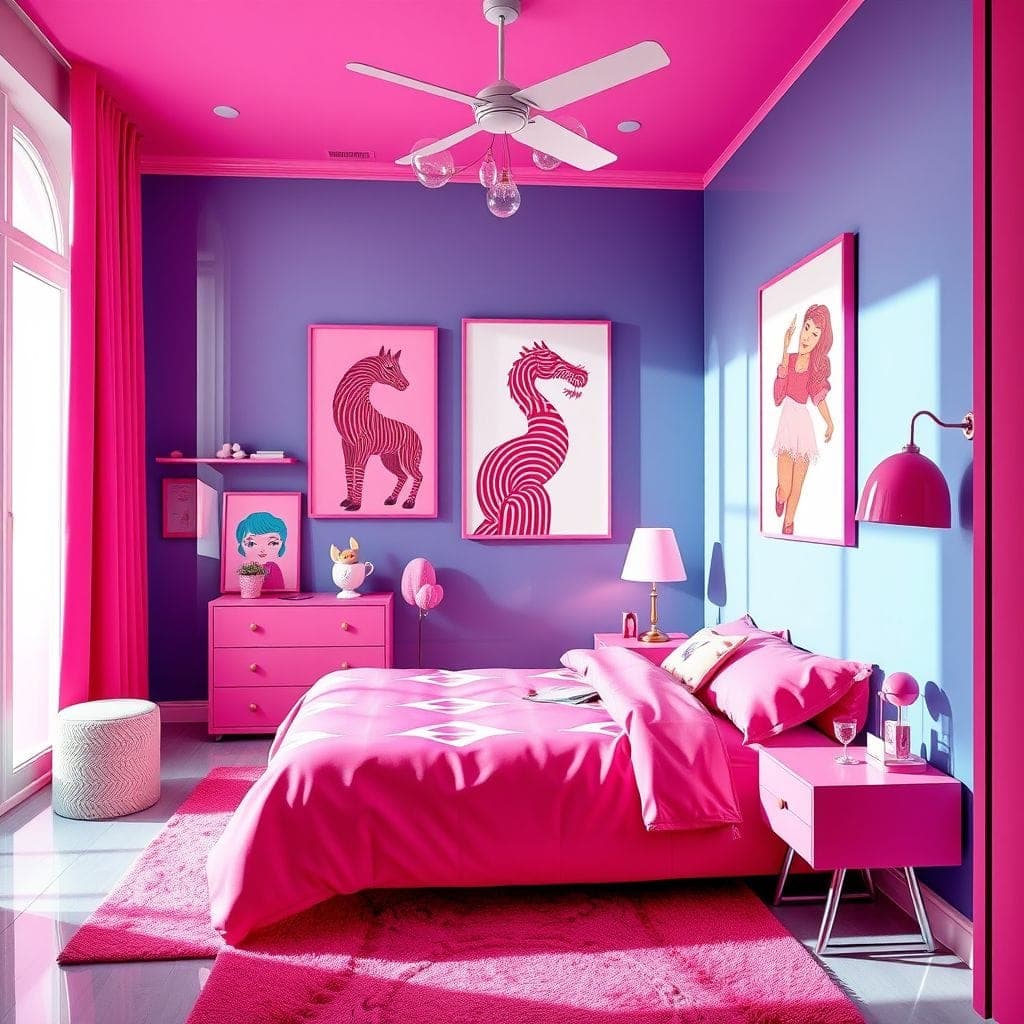 Hot Pink Kids Room design example 4