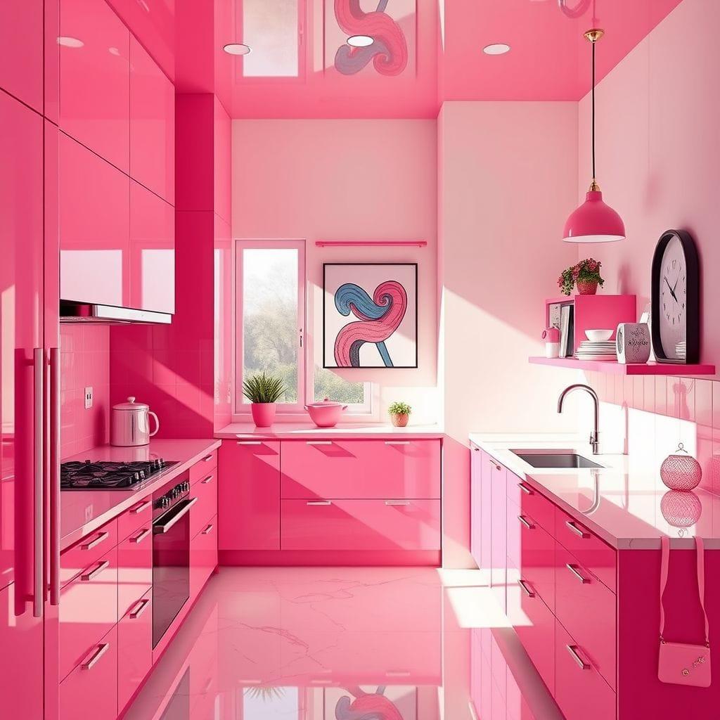 Hot Pink Kitchen design example 3
