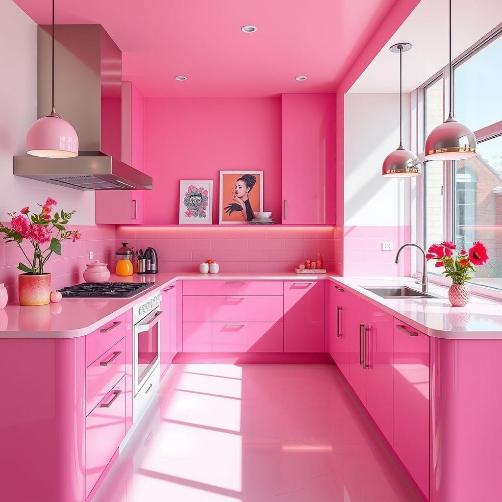 Hot Pink Kitchen design example 4