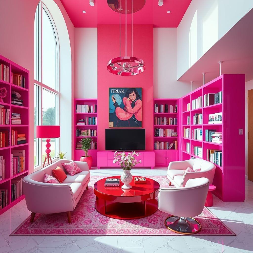 Hot Pink Library design example 4