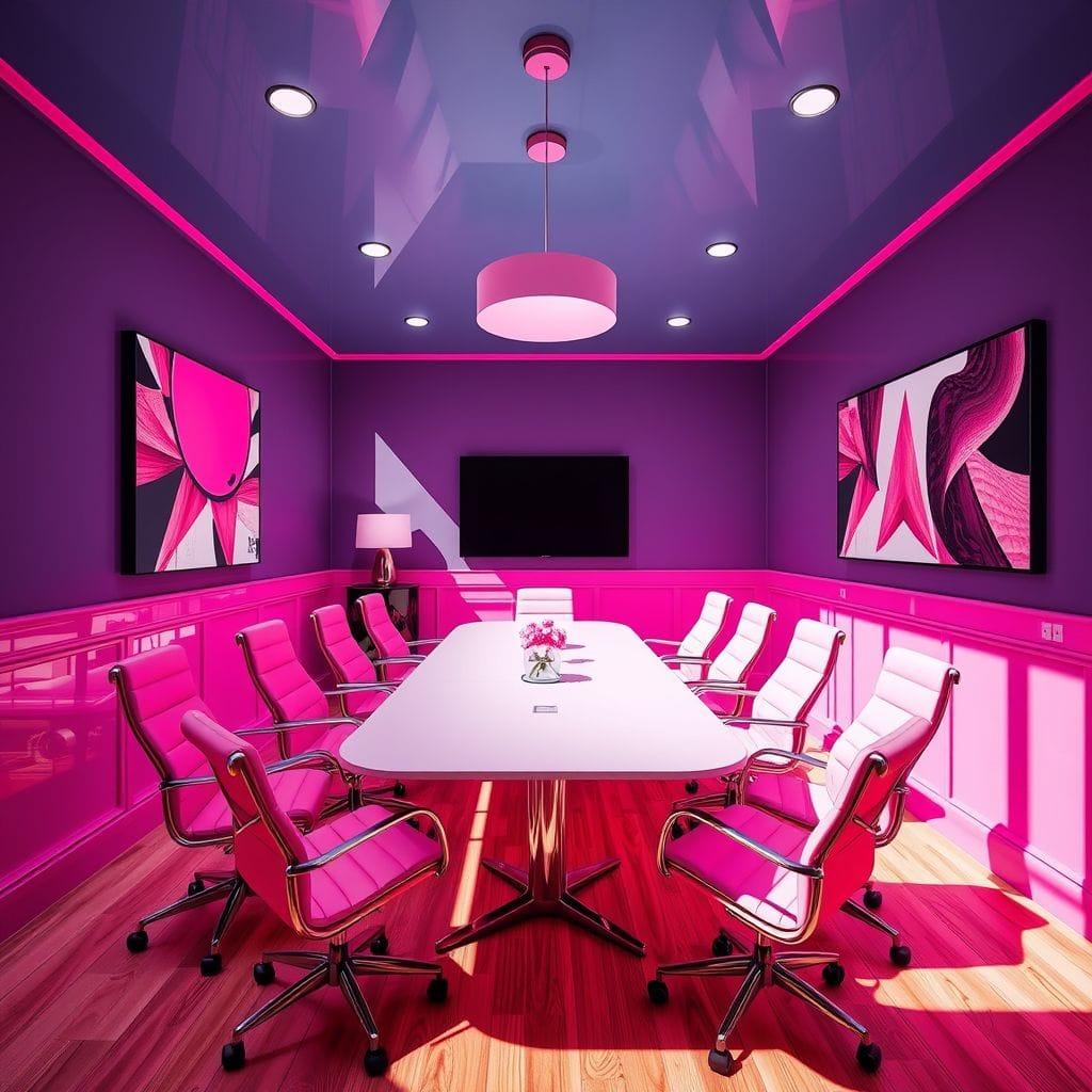 Hot Pink Meeting Room design example 3