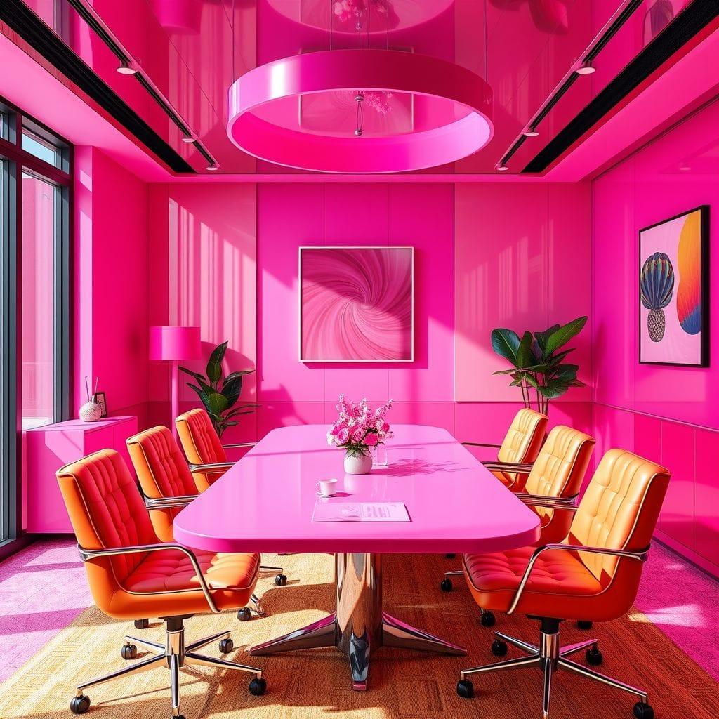 Hot Pink Meeting Room design example 4