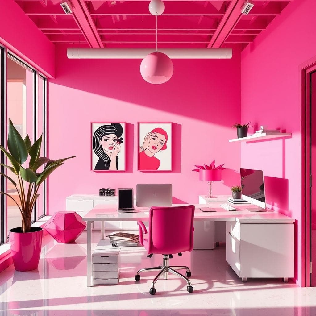 Hot Pink Office design example 2