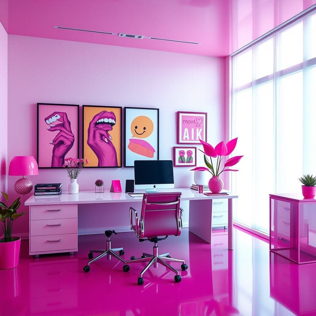 Hot Pink Office design example 3