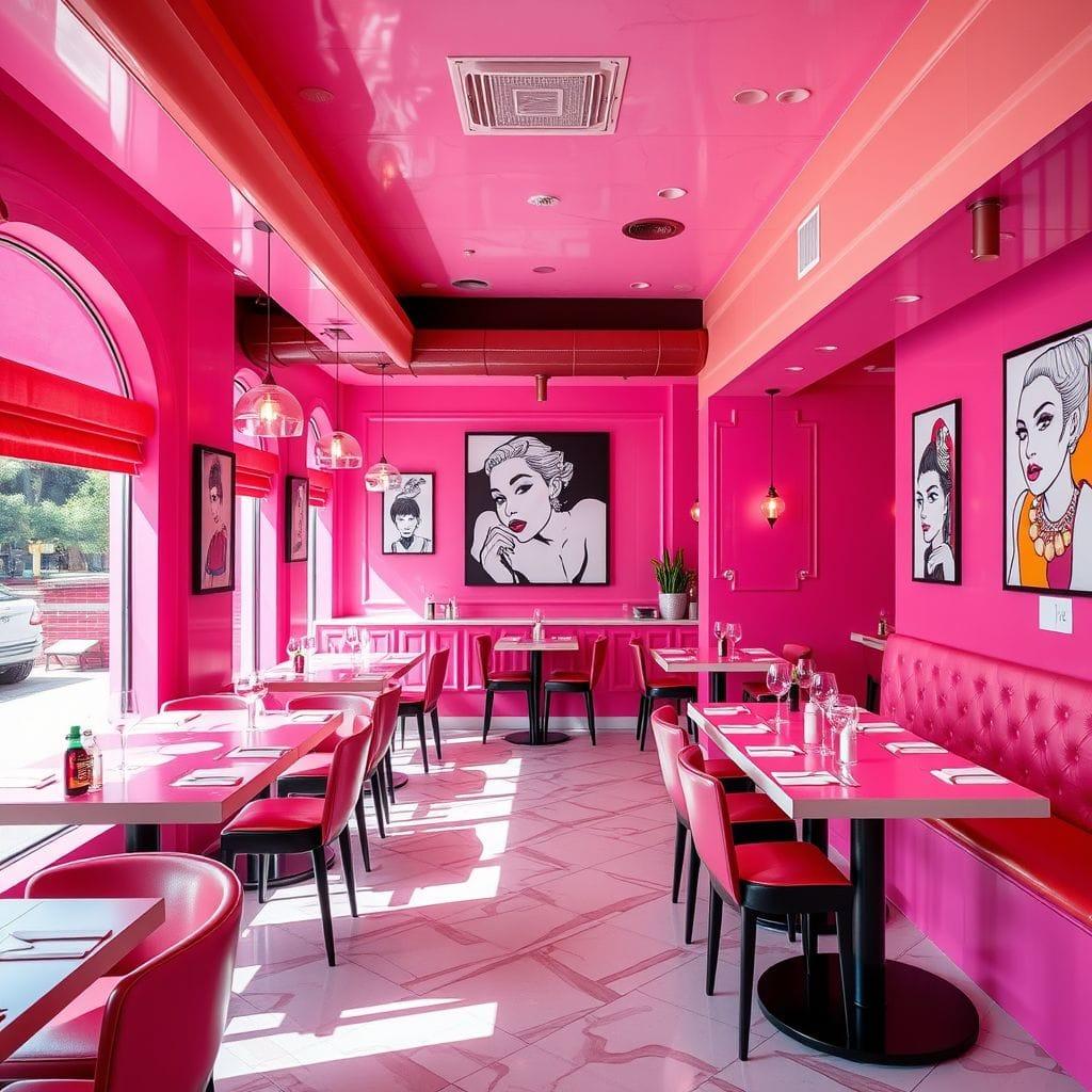 Hot Pink Restaurant design example 4