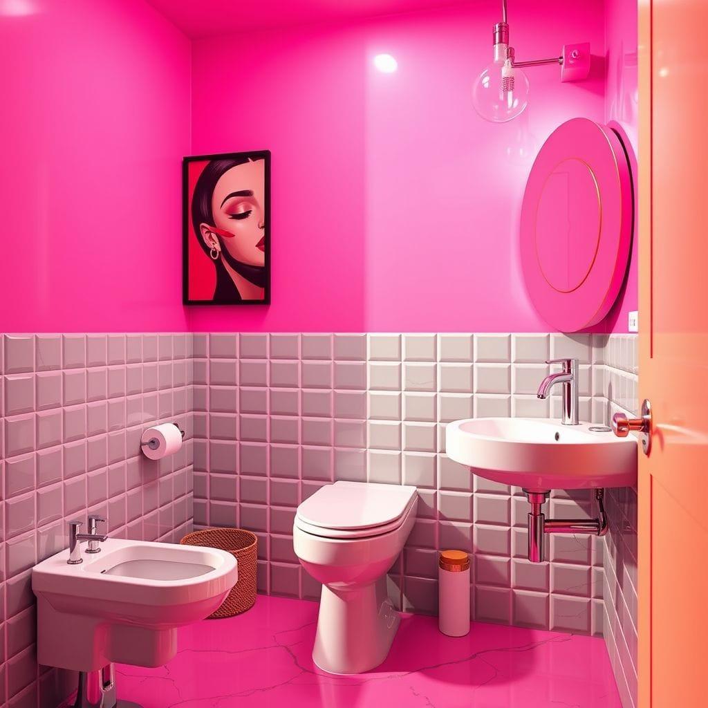 Hot Pink Toilet design example 1