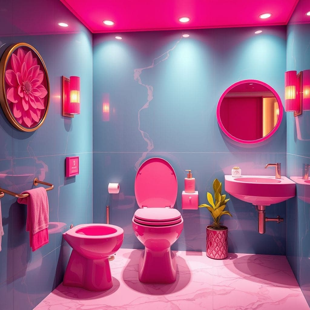 Hot Pink Toilet design example 4