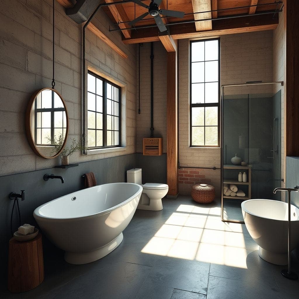 Industrial Bathroom design example 1
