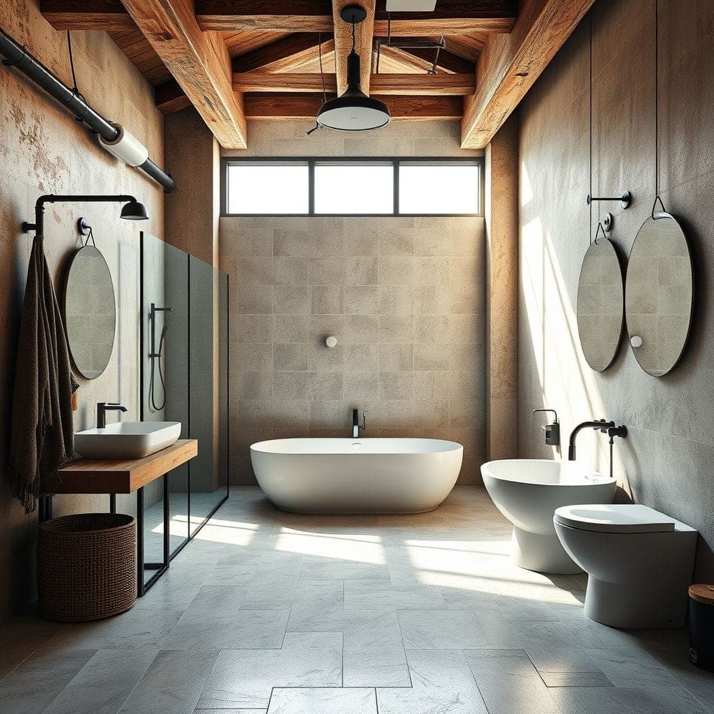 Industrial Bathroom design example 2