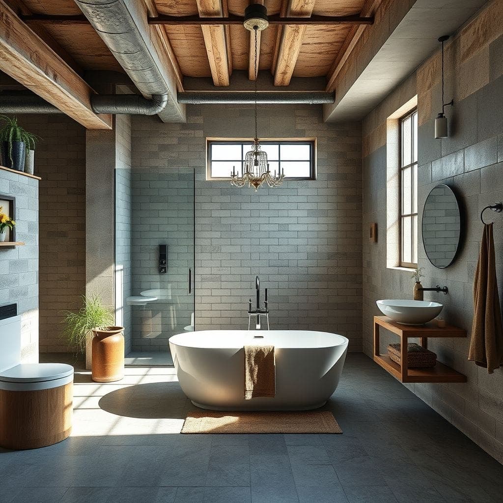 Industrial Bathroom design example 4
