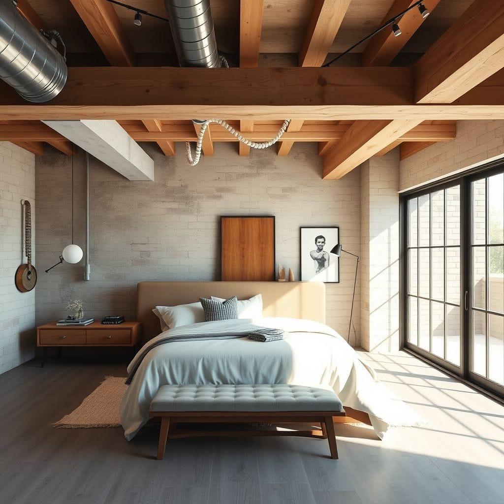 Industrial Bedroom design example 1