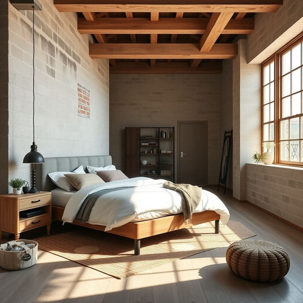 Industrial Bedroom design example 2