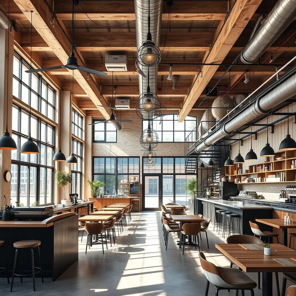 Industrial Coffee Shop design example 1