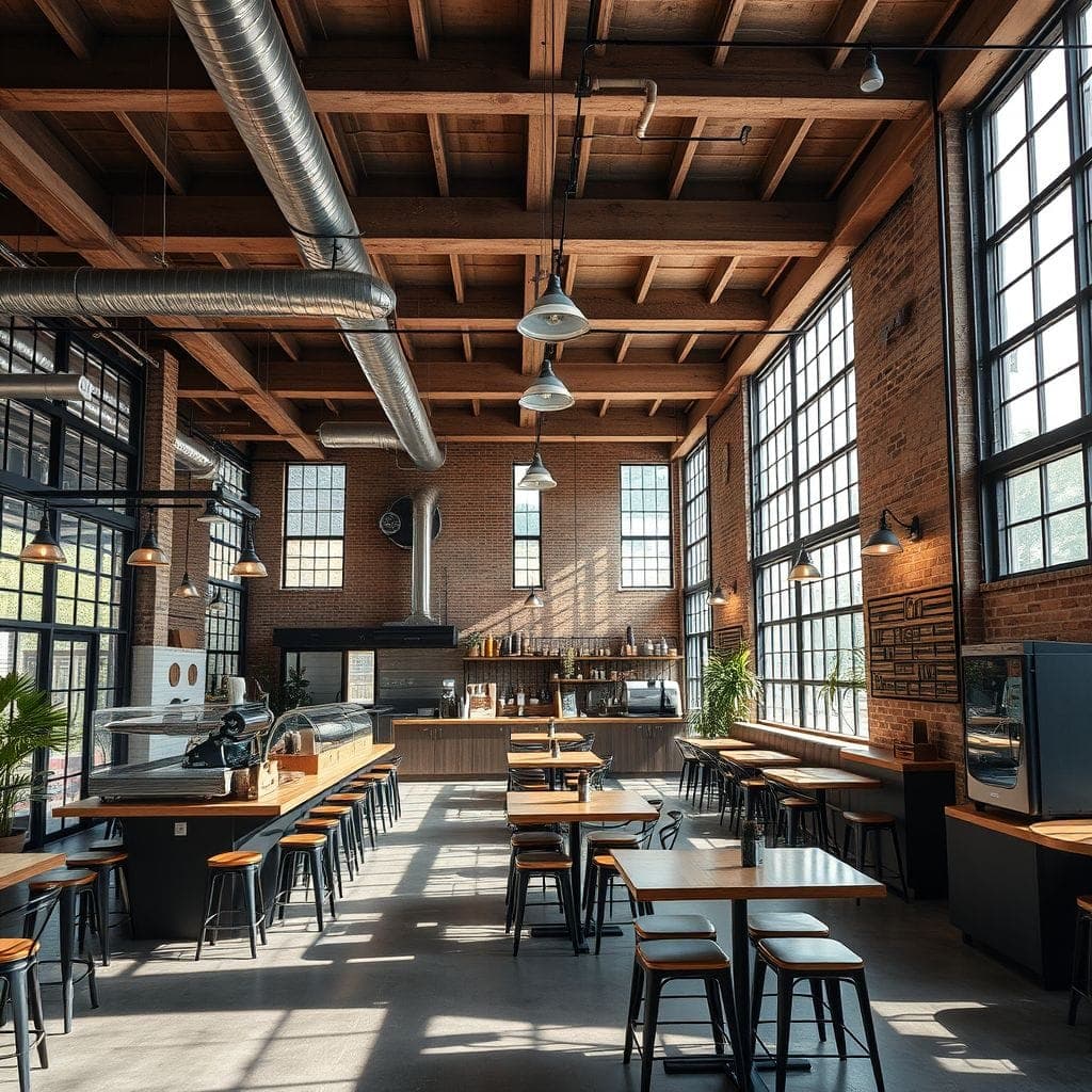 Industrial Coffee Shop design example 4