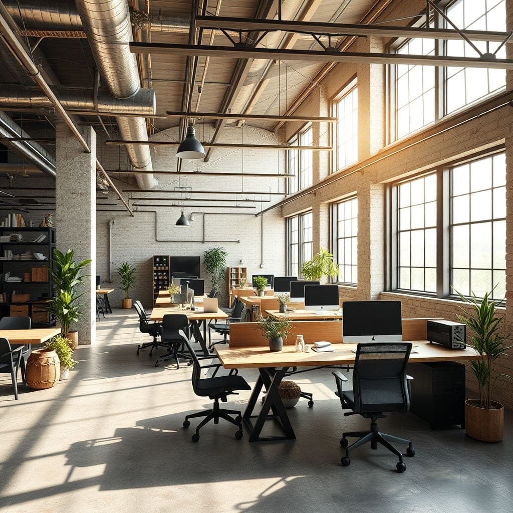 Industrial Coworking Space design example 4