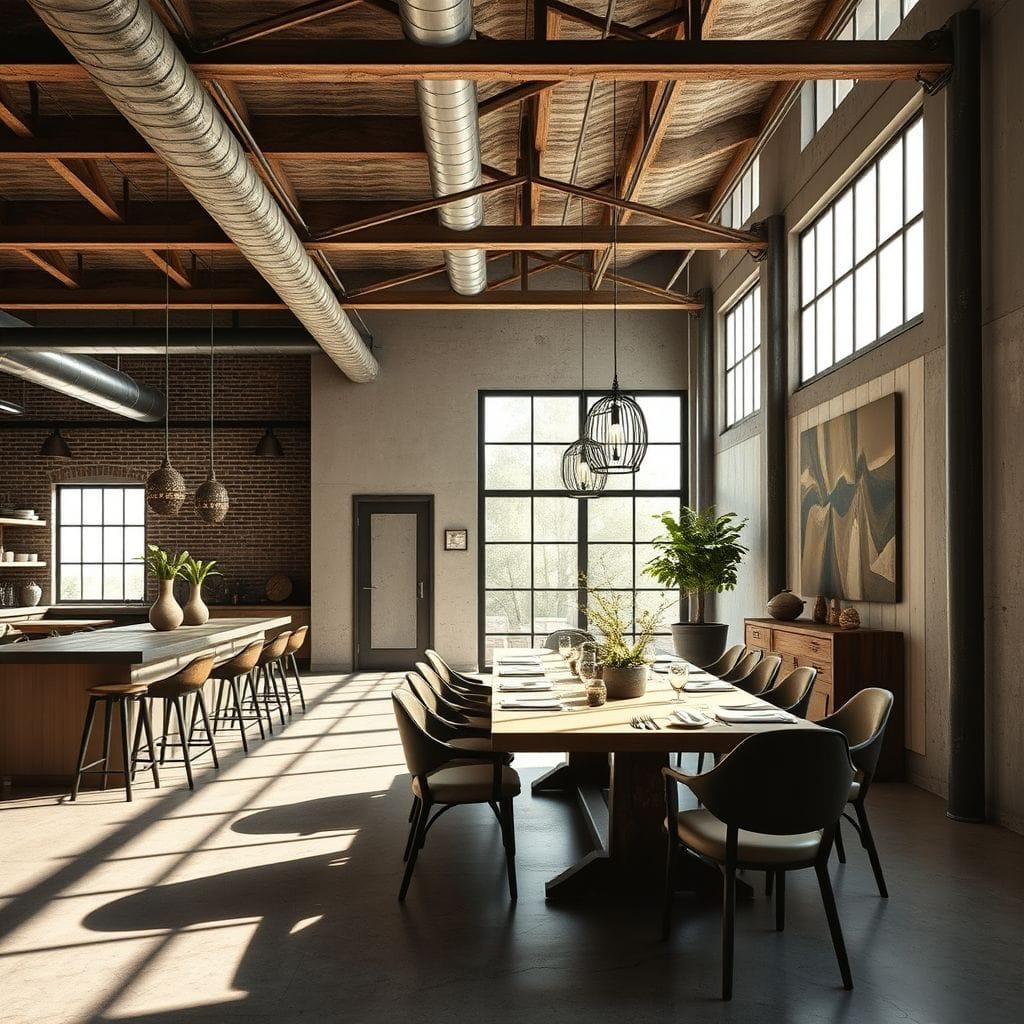 Industrial Dining Room design example 1
