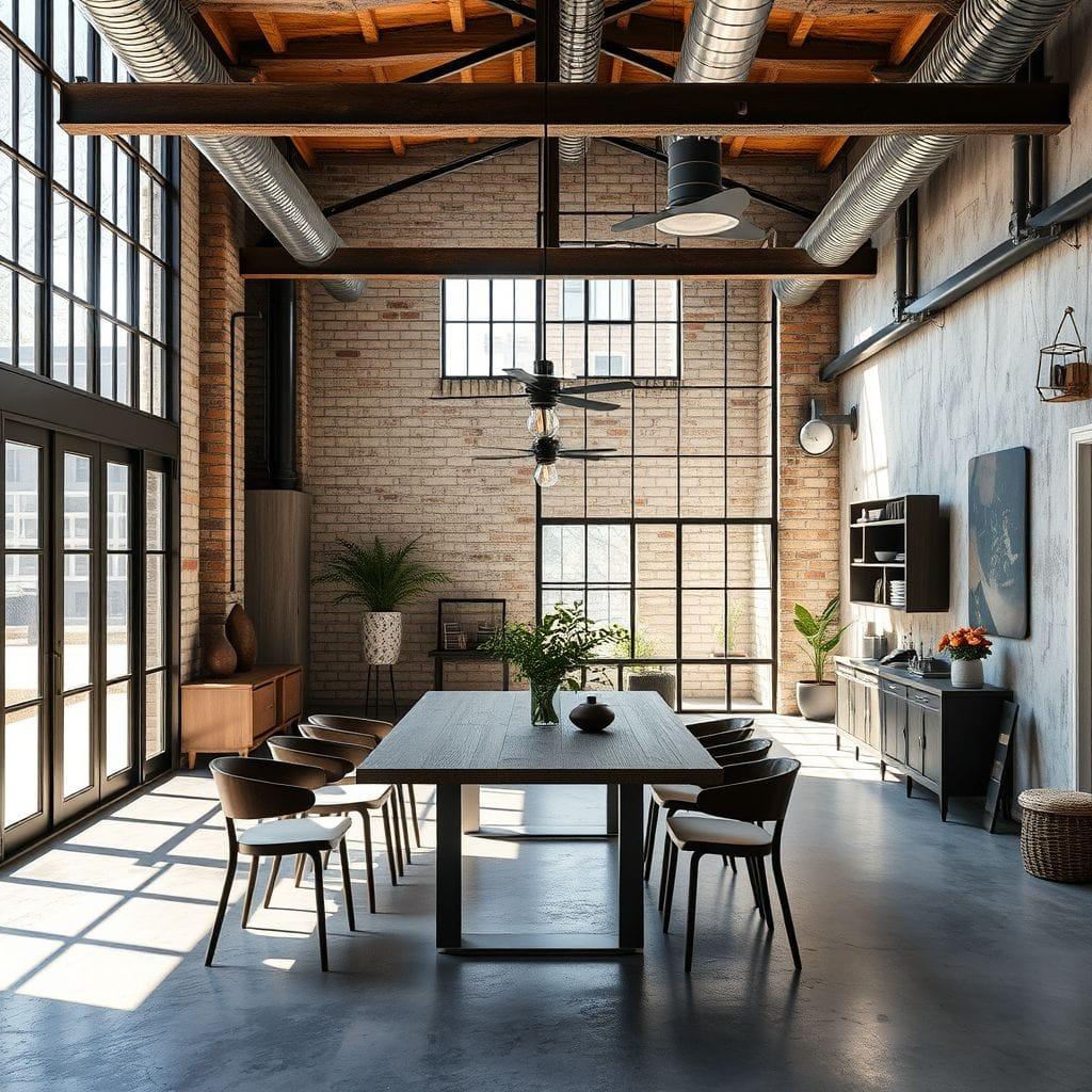 Industrial Dining Room design example 4