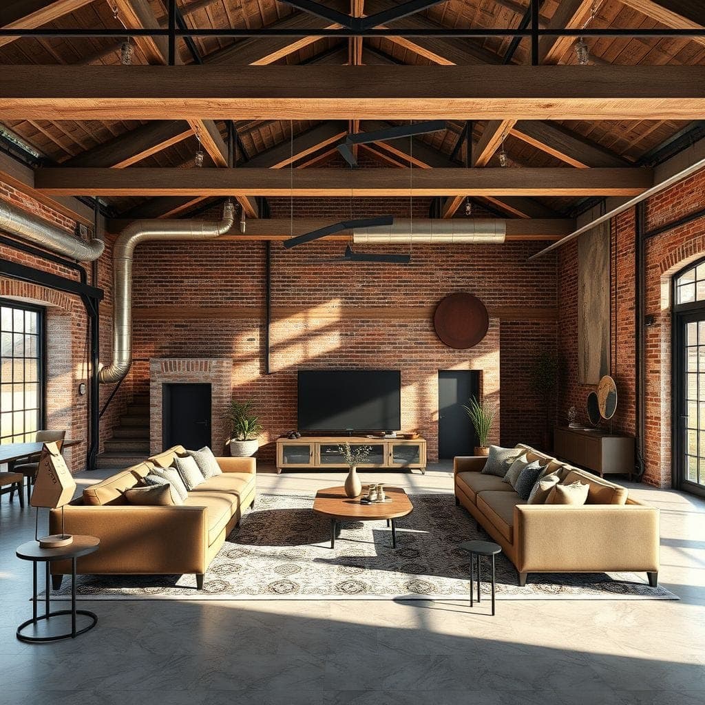 Industrial Entertainment Room design example 4