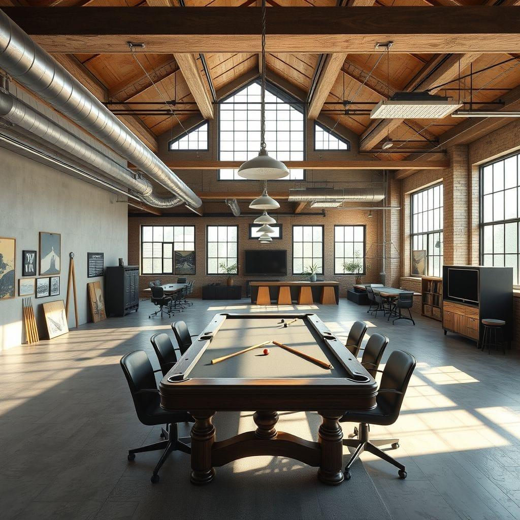 Industrial Game Room design example 2
