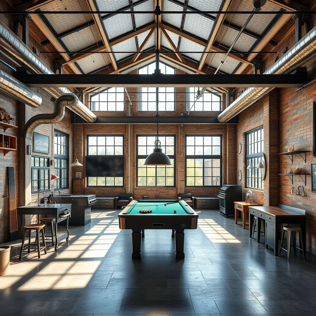 Industrial Game Room design example 3