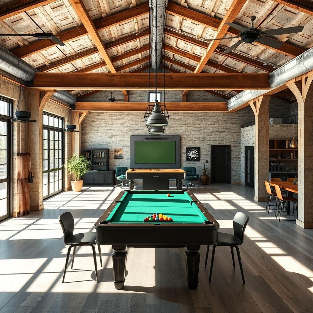 Industrial Game Room design example 4