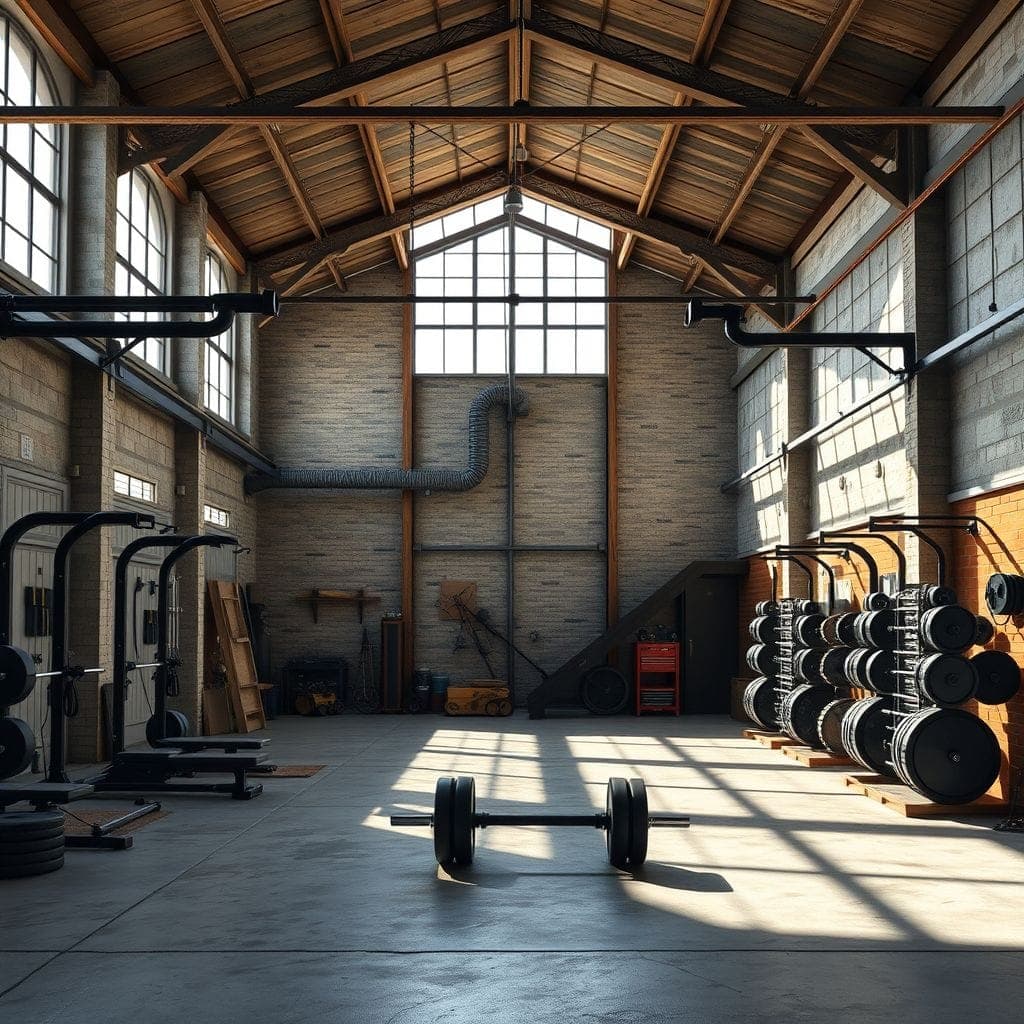 Industrial Garage Gym design example 3
