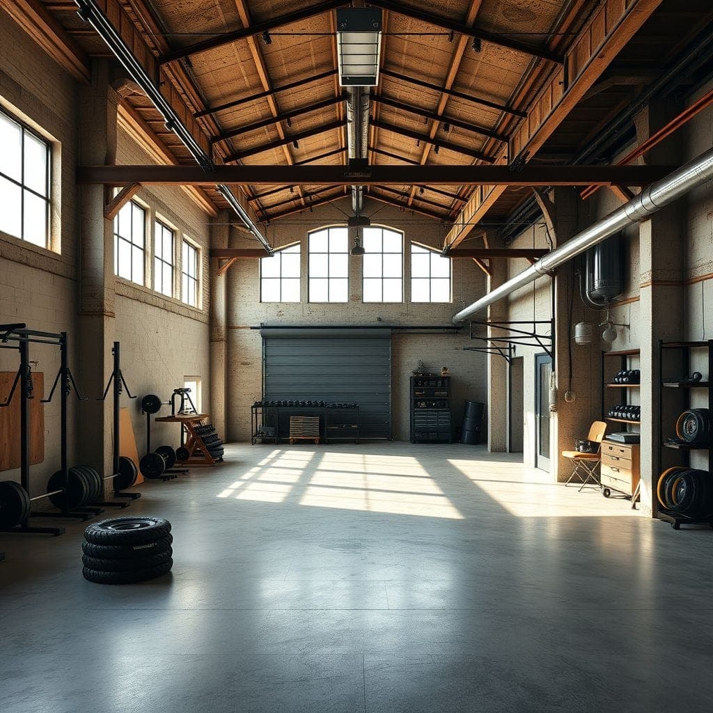 Industrial Garage Gym design example 4