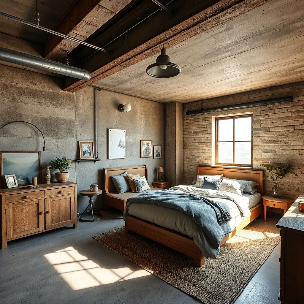 Industrial Guest Room design example 1