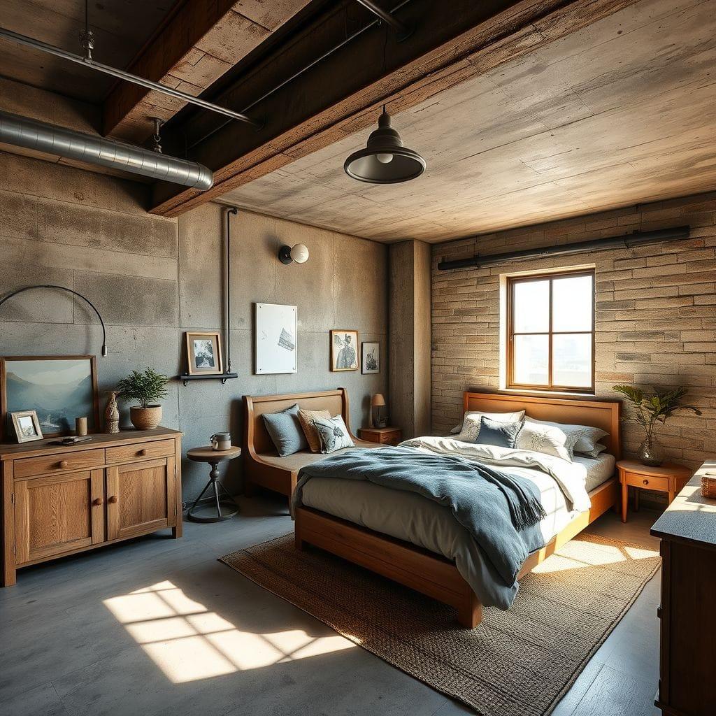 Industrial Guest Room design example 1