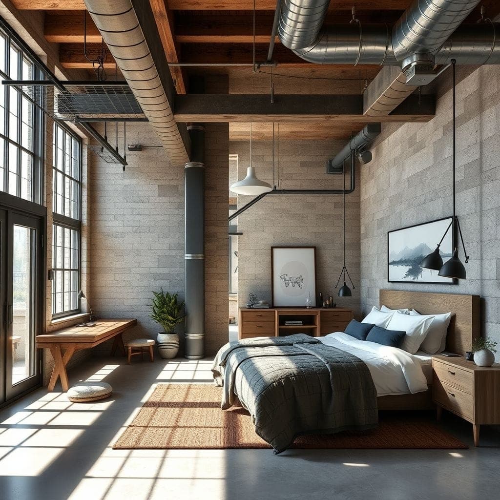 Industrial Guest Room design example 4