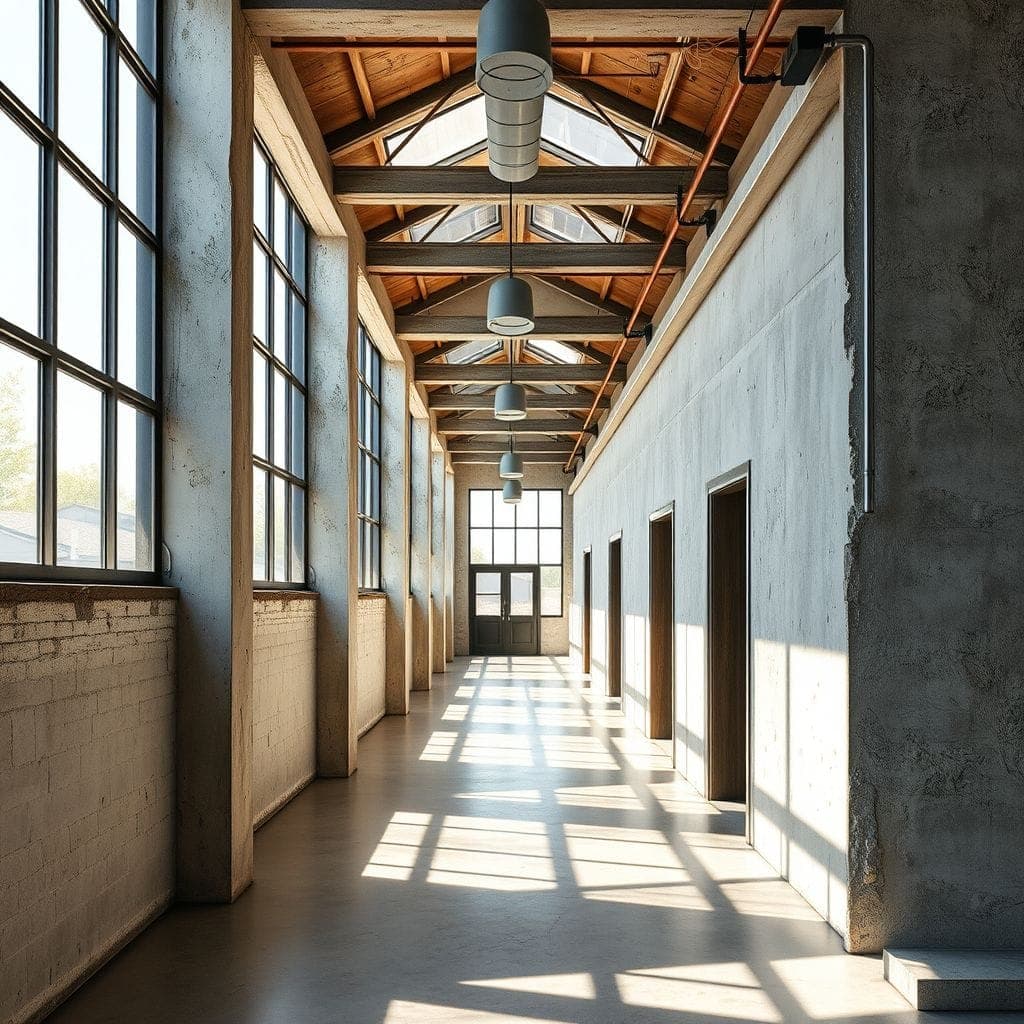 Industrial Hallway design example 1
