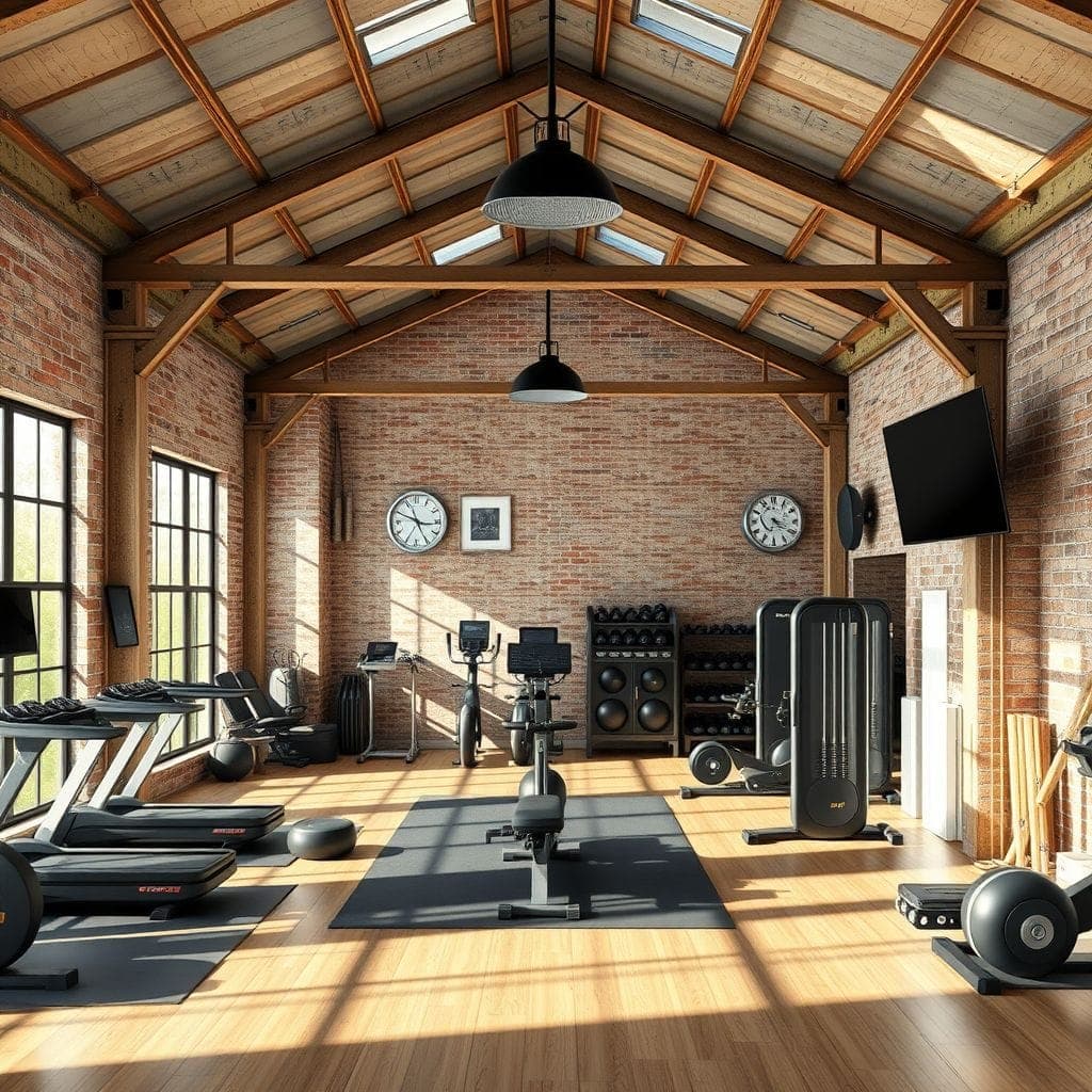 Industrial Home Gym design example 2