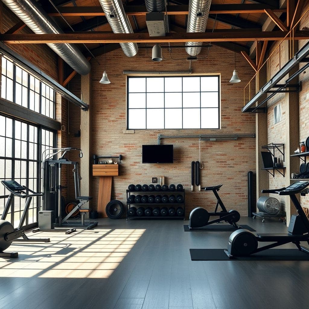 Industrial Home Gym design example 3