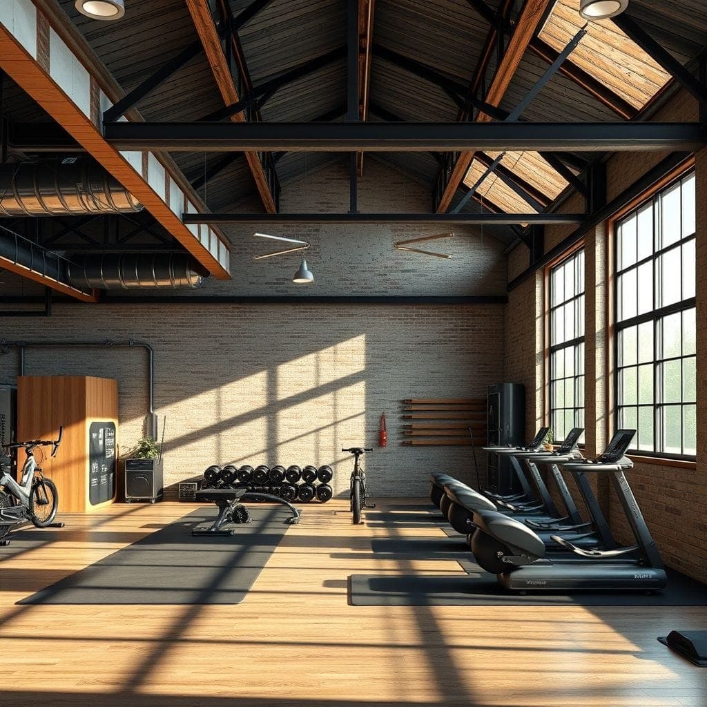 Industrial Home Gym design example 4