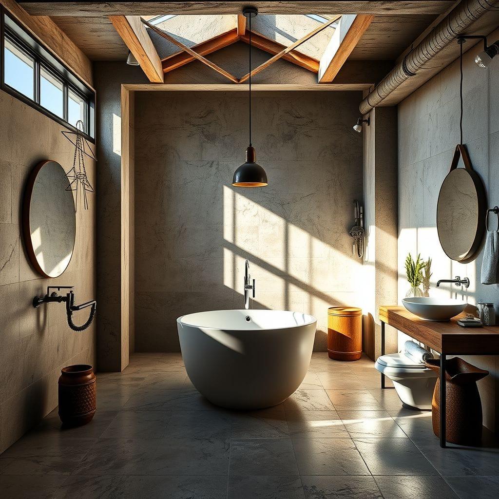 Industrial Hotel Bathroom design example 1