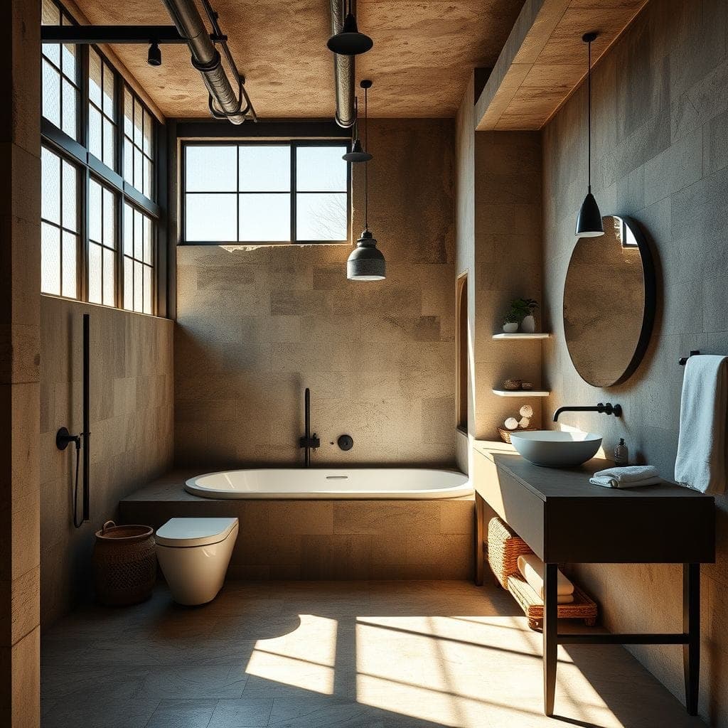 Industrial Hotel Bathroom design example 2