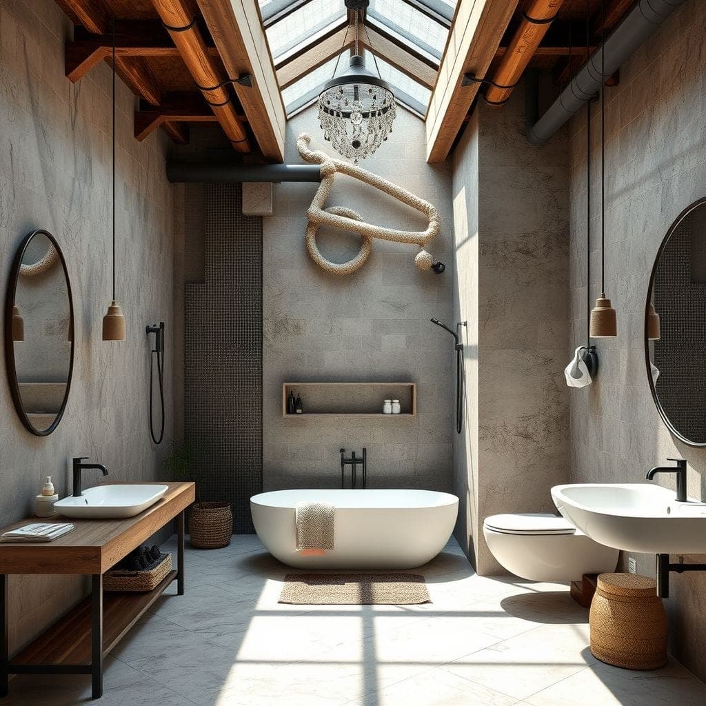 Industrial Hotel Bathroom design example 3