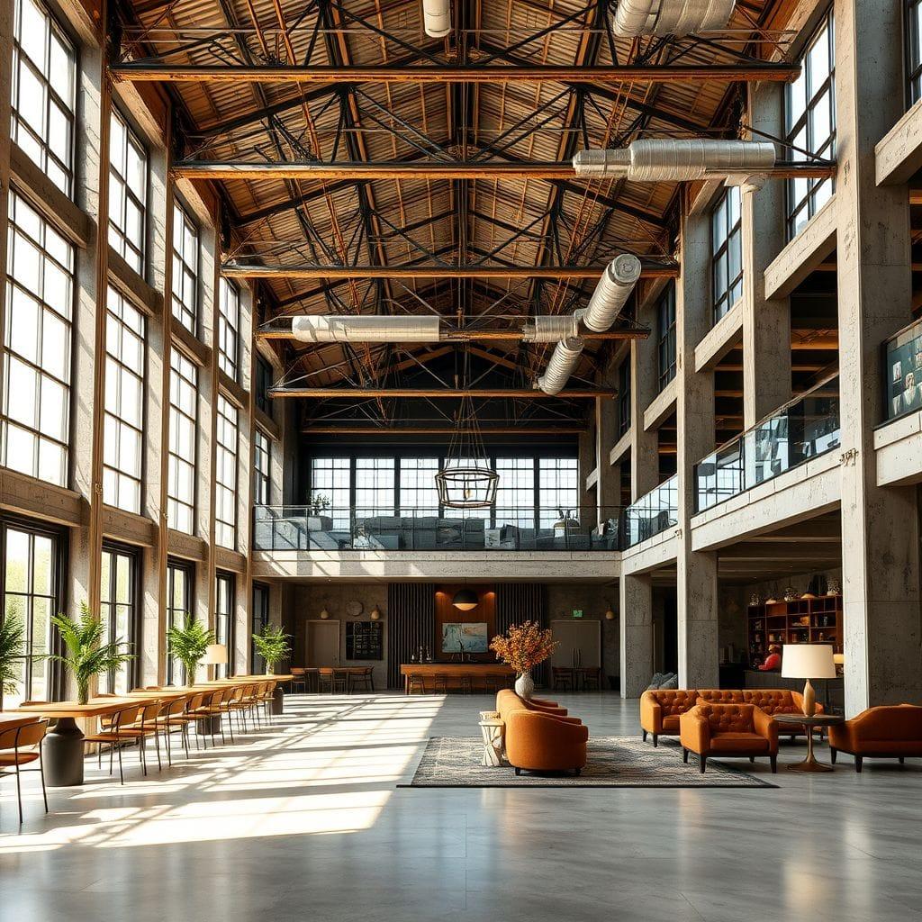 Industrial Hotel Lobby design example 2