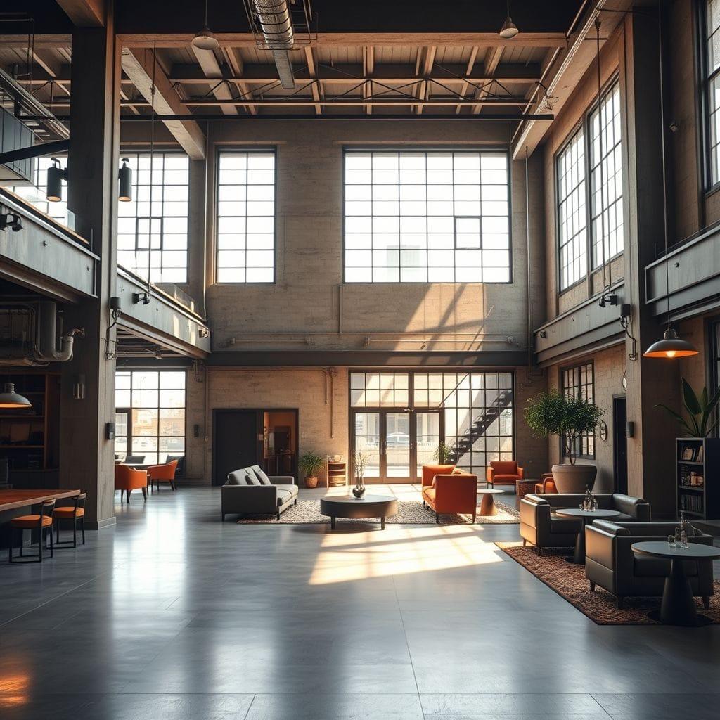 Industrial Hotel Lobby design example 3